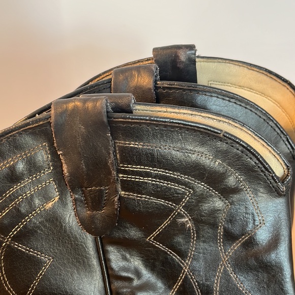 Texas boot Co black boots with vibram soles - Picture 5 of 9